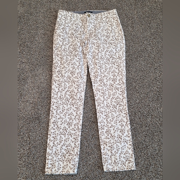 TOMMY HILFIGER Printed Chino Ankle Pants Size 2 - Picture 1 of 5